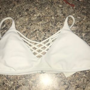 white bikini top